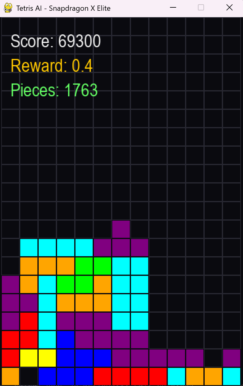 Capture d'écran 2 du projet Tetris RL